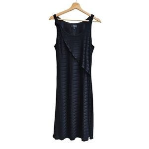 Midec Paris Little Black Dress with 3D Floral Detial on Shoulder, Size Small